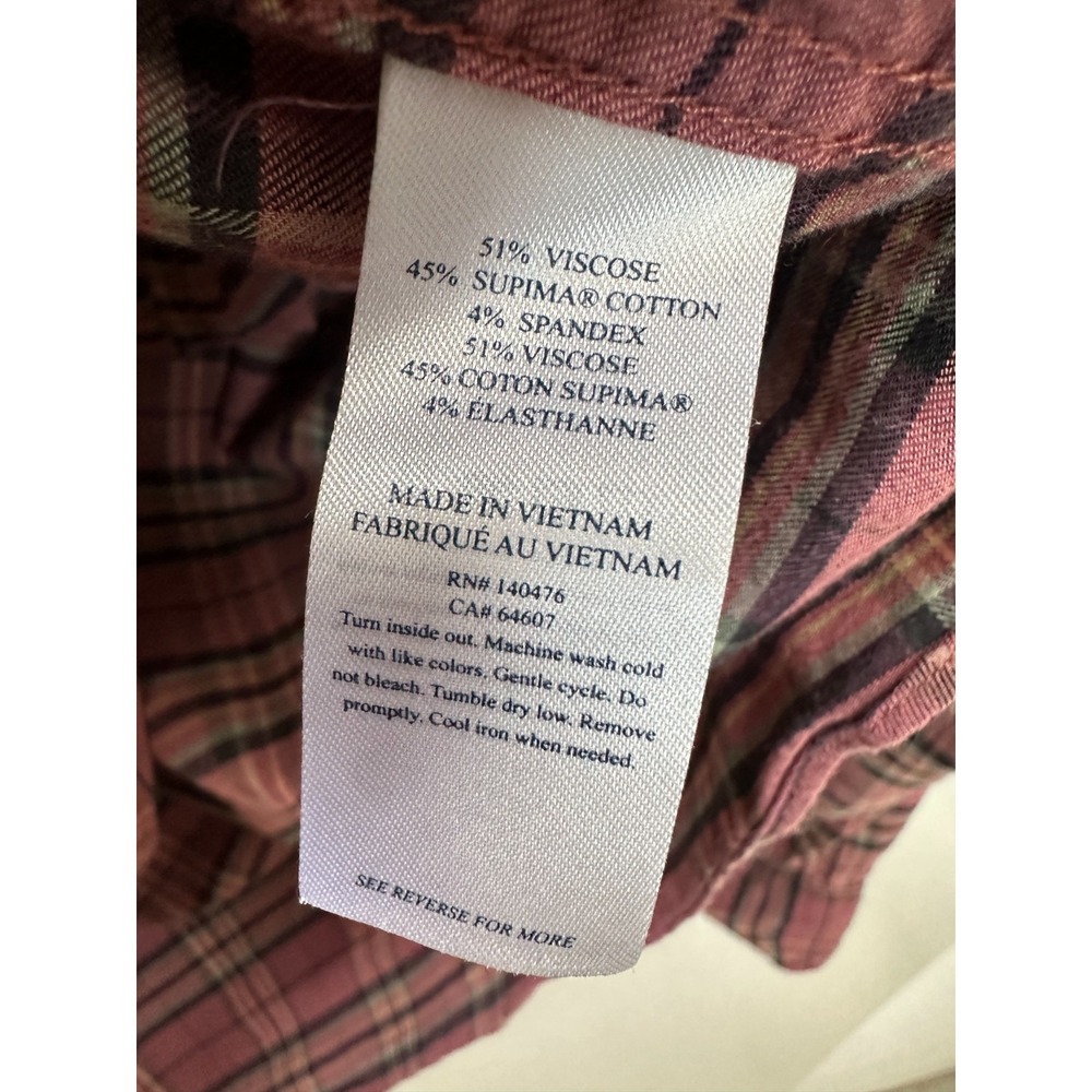 Faherty Movement Featherweight Twill Shirt Mountain View Plaid Button Men's XXL - Picture 10 of 13